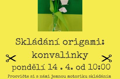 Skládání origami: konvalinky