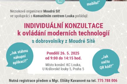 Individuální konzultace k ovládání moderních technologií