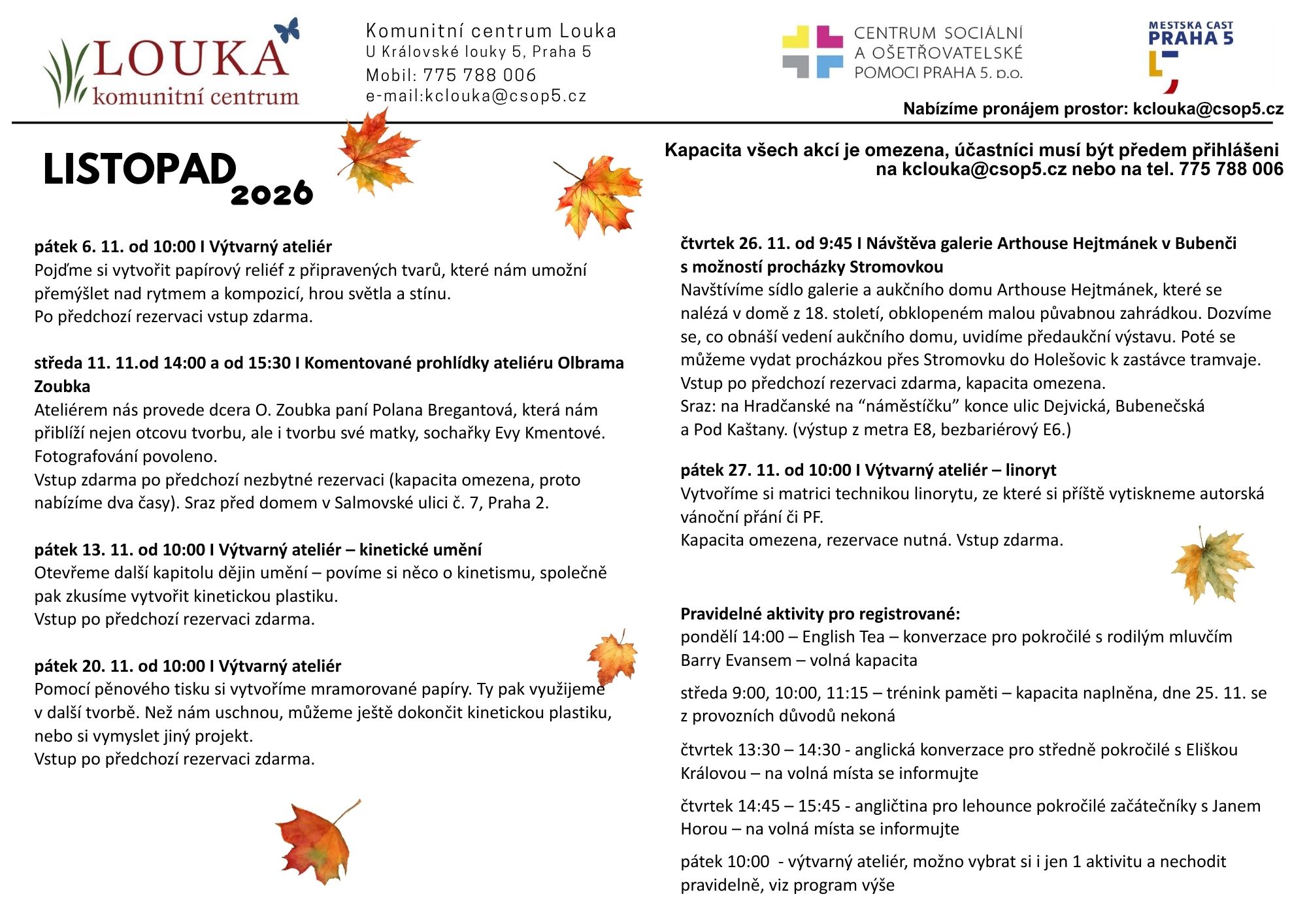 KCL listopad 2026